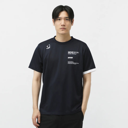 【Descente】拼接短T